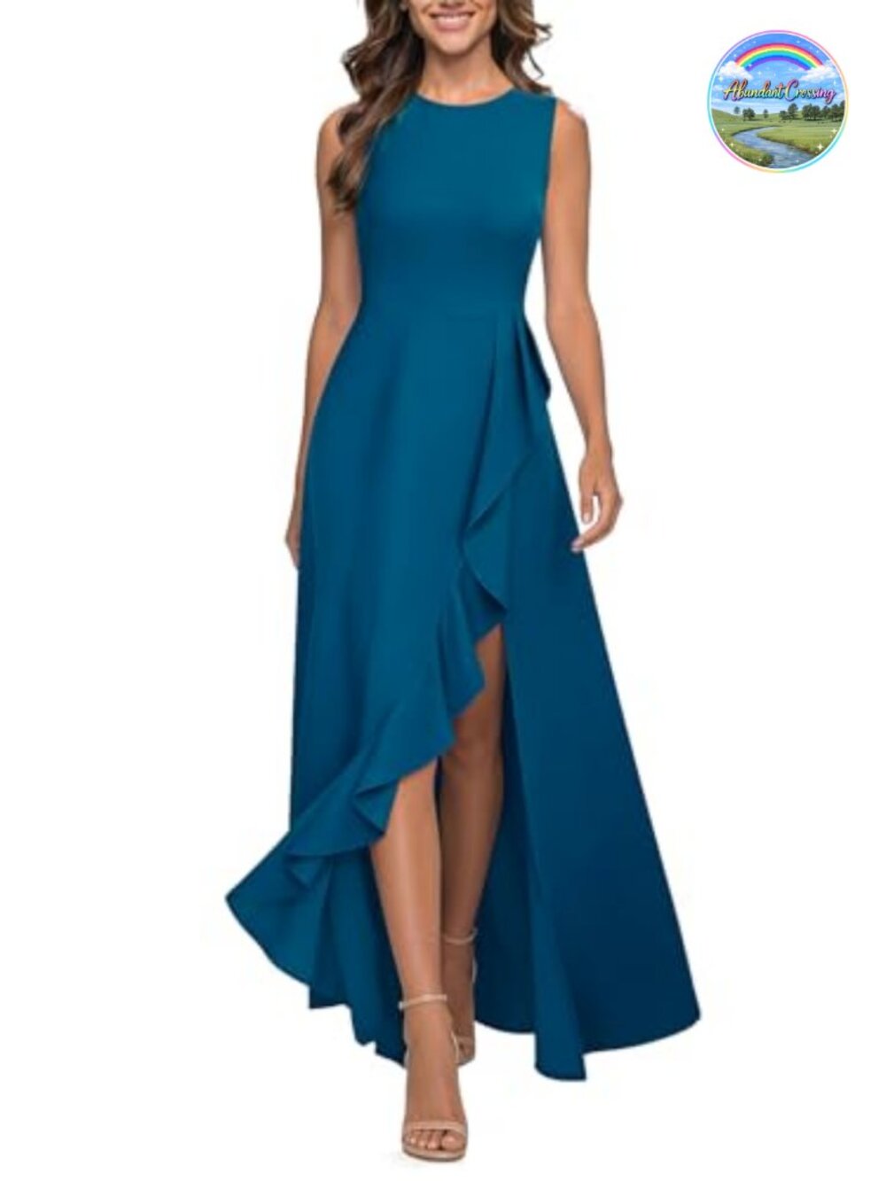 Viwenni Women's Ruffle Mermaid Formal Evening Wedding Long Dress